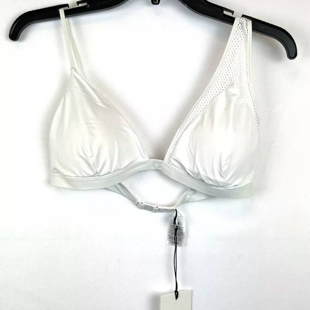 Onia Women’s Taylor White Triangle Bikini Top Size XL